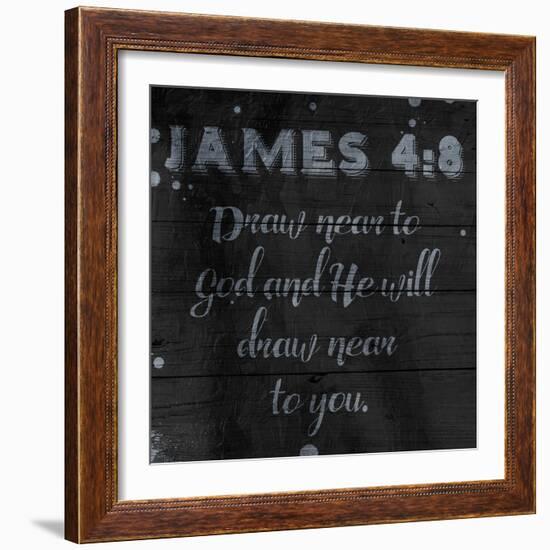 Draw Near-Jace Grey-Framed Art Print