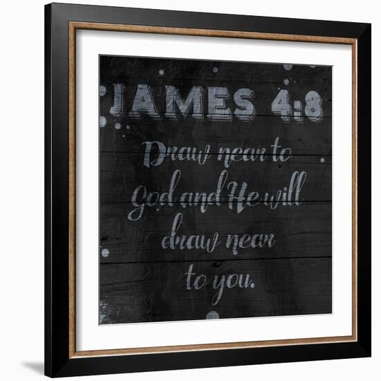 Draw Near-Jace Grey-Framed Art Print