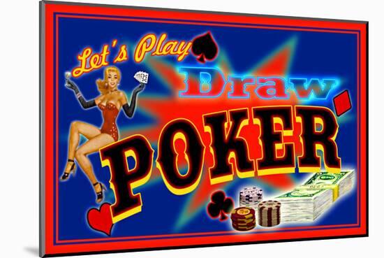 Draw Poker-null-Mounted Giclee Print