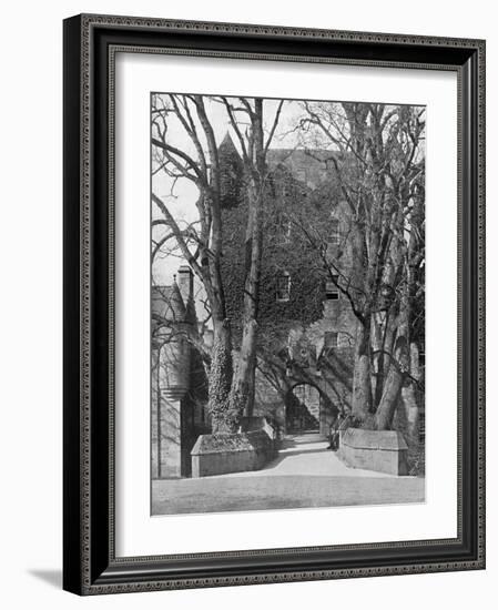 Drawbridge, Cawdor Castle, Scotland, 1924-1926-Valentine & Sons-Framed Giclee Print