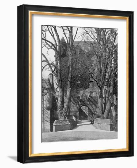 Drawbridge, Cawdor Castle, Scotland, 1924-1926-Valentine & Sons-Framed Giclee Print