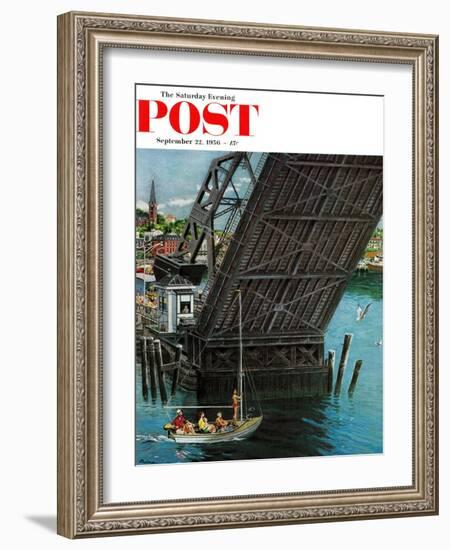 "Drawbridge" Saturday Evening Post Cover, September 22, 1956-Ben Kimberly Prins-Framed Giclee Print