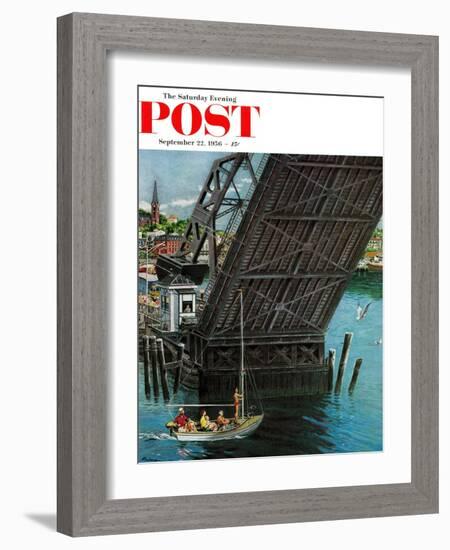 "Drawbridge" Saturday Evening Post Cover, September 22, 1956-Ben Kimberly Prins-Framed Giclee Print