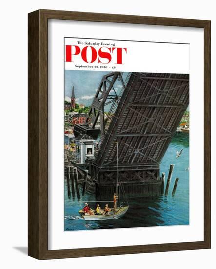 "Drawbridge" Saturday Evening Post Cover, September 22, 1956-Ben Kimberly Prins-Framed Giclee Print