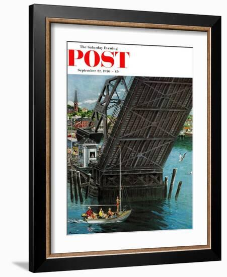 "Drawbridge" Saturday Evening Post Cover, September 22, 1956-Ben Kimberly Prins-Framed Giclee Print