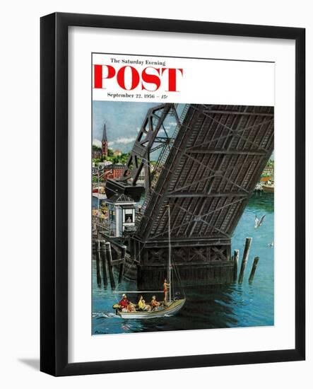 "Drawbridge" Saturday Evening Post Cover, September 22, 1956-Ben Kimberly Prins-Framed Giclee Print