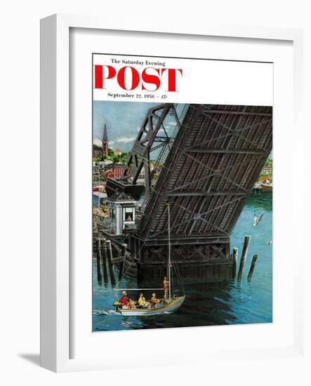 "Drawbridge" Saturday Evening Post Cover, September 22, 1956-Ben Kimberly Prins-Framed Giclee Print