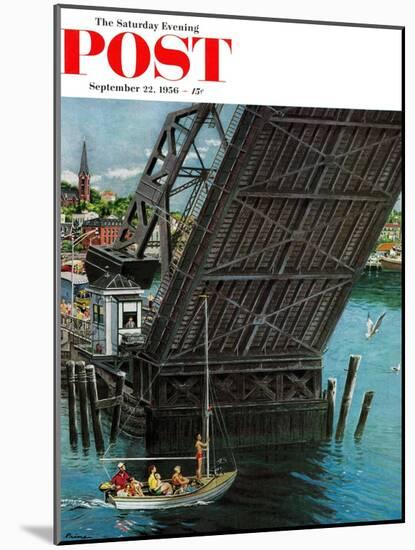 "Drawbridge" Saturday Evening Post Cover, September 22, 1956-Ben Kimberly Prins-Mounted Giclee Print