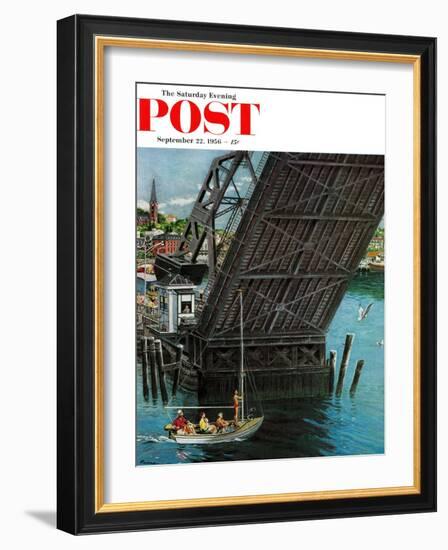 "Drawbridge" Saturday Evening Post Cover, September 22, 1956-Ben Kimberly Prins-Framed Giclee Print