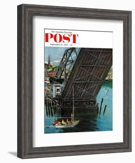 "Drawbridge" Saturday Evening Post Cover, September 22, 1956-Ben Kimberly Prins-Framed Giclee Print