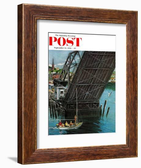 "Drawbridge" Saturday Evening Post Cover, September 22, 1956-Ben Kimberly Prins-Framed Giclee Print