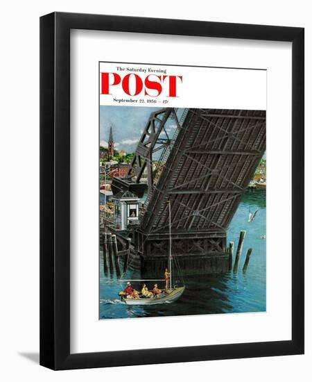 "Drawbridge" Saturday Evening Post Cover, September 22, 1956-Ben Kimberly Prins-Framed Giclee Print