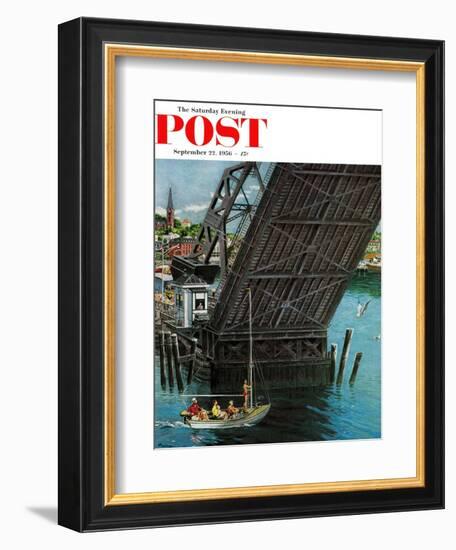 "Drawbridge" Saturday Evening Post Cover, September 22, 1956-Ben Kimberly Prins-Framed Giclee Print