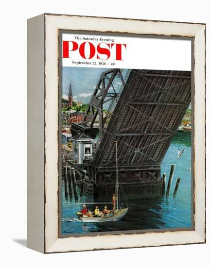 "Drawbridge" Saturday Evening Post Cover, September 22, 1956-Ben Kimberly Prins-Framed Premier Image Canvas