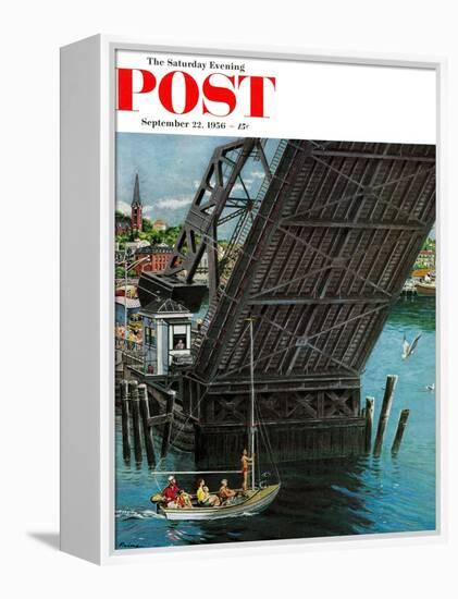 "Drawbridge" Saturday Evening Post Cover, September 22, 1956-Ben Kimberly Prins-Framed Premier Image Canvas