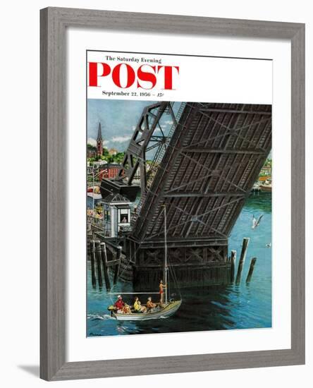 "Drawbridge" Saturday Evening Post Cover, September 22, 1956-Ben Kimberly Prins-Framed Giclee Print