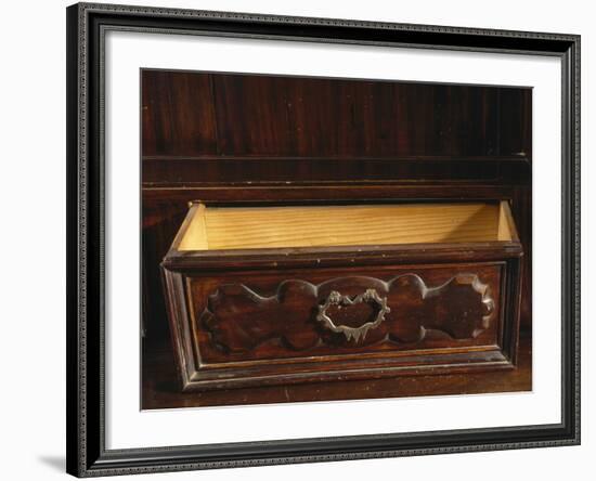 Drawer from Welsh Dresser Made from Walnut Of 17th Century Chest of Drawers from 1600-null-Framed Giclee Print