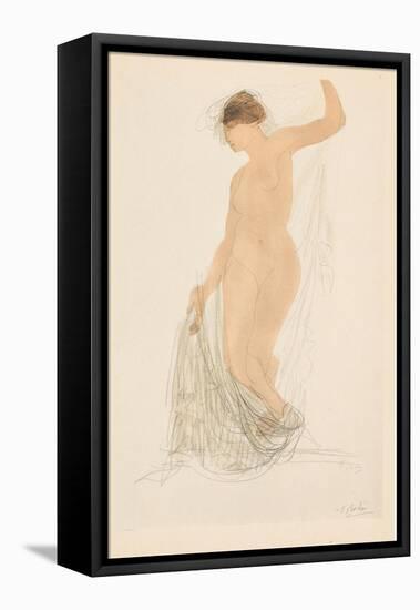 Drawing, 1911 (Coloured Collotype)-Auguste Rodin-Framed Premier Image Canvas