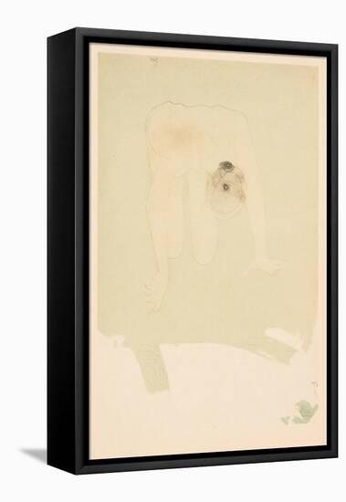 Drawing, 1911 (Coloured Collotype)-Auguste Rodin-Framed Premier Image Canvas