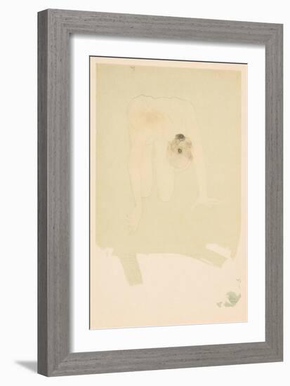 Drawing, 1911 (Coloured Collotype)-Auguste Rodin-Framed Giclee Print