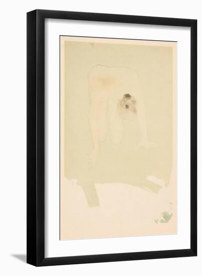 Drawing, 1911 (Coloured Collotype)-Auguste Rodin-Framed Giclee Print