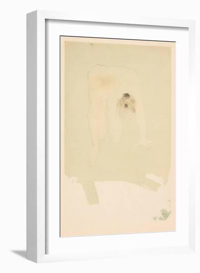 Drawing, 1911 (Coloured Collotype)-Auguste Rodin-Framed Giclee Print