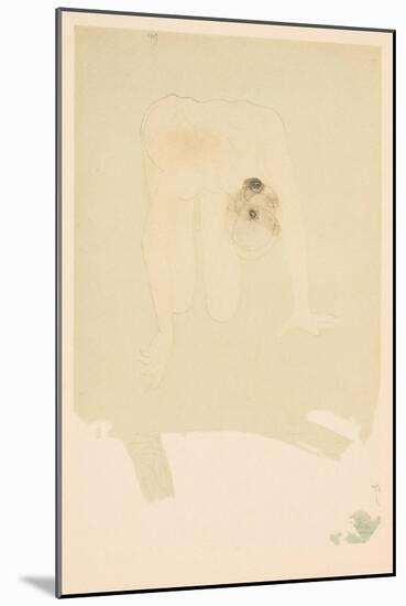 Drawing, 1911 (Coloured Collotype)-Auguste Rodin-Mounted Giclee Print