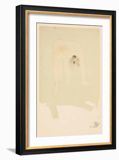 Drawing, 1911 (Coloured Collotype)-Auguste Rodin-Framed Giclee Print