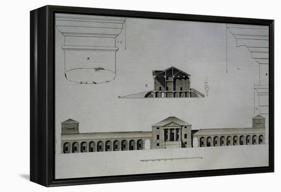 Drawing and Section of Villa Emo Capodilista, Near Padua-null-Framed Premier Image Canvas