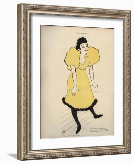 Drawing by Henri De Toulouse Lautrec Representing “” Polar” (La Chanteuse Polaire) in Le Rire - Jou-Henri de Toulouse-Lautrec-Framed Giclee Print