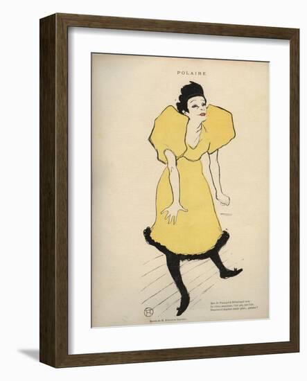 Drawing by Henri De Toulouse Lautrec Representing “” Polar” (La Chanteuse Polaire) in Le Rire - Jou-Henri de Toulouse-Lautrec-Framed Giclee Print