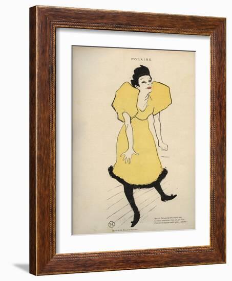 Drawing by Henri De Toulouse Lautrec Representing “” Polar” (La Chanteuse Polaire) in Le Rire - Jou-Henri de Toulouse-Lautrec-Framed Giclee Print