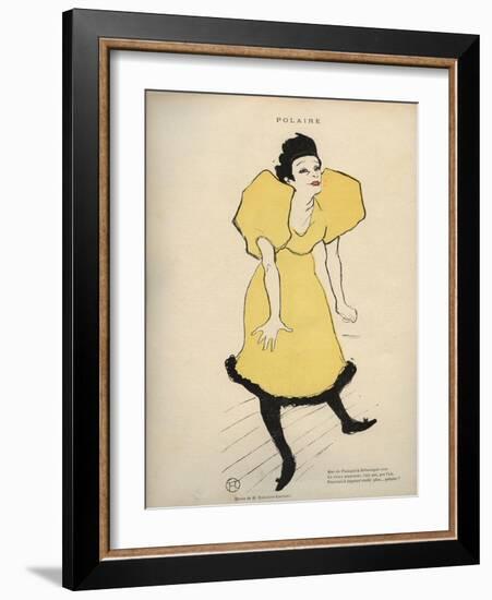 Drawing by Henri De Toulouse Lautrec Representing “” Polar” (La Chanteuse Polaire) in Le Rire - Jou-Henri de Toulouse-Lautrec-Framed Giclee Print