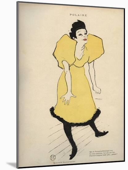 Drawing by Henri De Toulouse Lautrec Representing “” Polar” (La Chanteuse Polaire) in Le Rire - Jou-Henri de Toulouse-Lautrec-Mounted Giclee Print