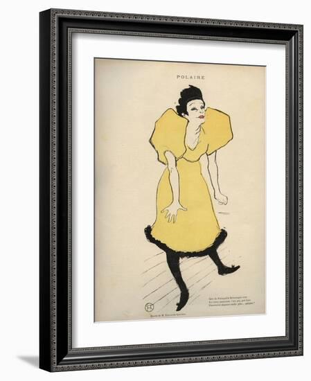 Drawing by Henri De Toulouse Lautrec Representing “” Polar” (La Chanteuse Polaire) in Le Rire - Jou-Henri de Toulouse-Lautrec-Framed Giclee Print