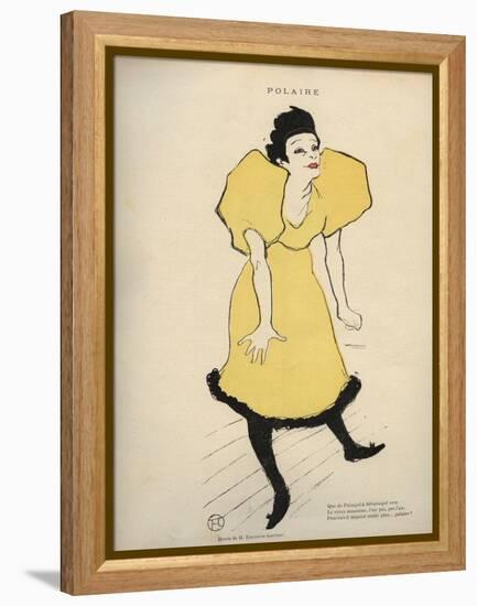 Drawing by Henri De Toulouse Lautrec Representing “” Polar” (La Chanteuse Polaire) in Le Rire - Jou-Henri de Toulouse-Lautrec-Framed Premier Image Canvas