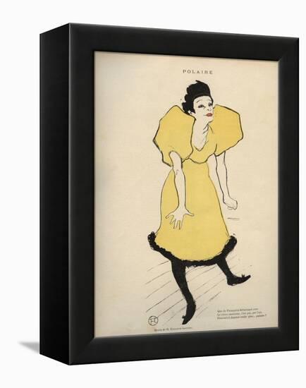 Drawing by Henri De Toulouse Lautrec Representing “” Polar” (La Chanteuse Polaire) in Le Rire - Jou-Henri de Toulouse-Lautrec-Framed Premier Image Canvas