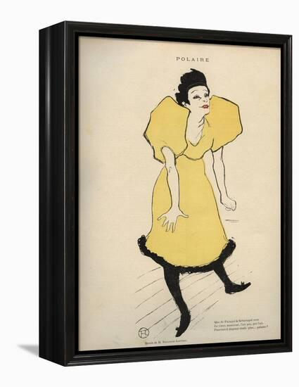 Drawing by Henri De Toulouse Lautrec Representing “” Polar” (La Chanteuse Polaire) in Le Rire - Jou-Henri de Toulouse-Lautrec-Framed Premier Image Canvas