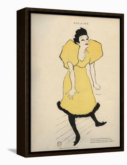 Drawing by Henri De Toulouse Lautrec Representing “” Polar” (La Chanteuse Polaire) in Le Rire - Jou-Henri de Toulouse-Lautrec-Framed Premier Image Canvas