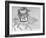 Drawing by Japanese Artist Hokusai of Chinese Philosopher Lao Tse, Founder of Taoism-null-Framed Photographic Print