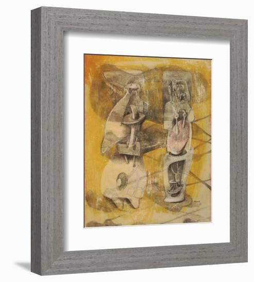 Drawing for Sculpture: Two Women, 1939-Henry Moore-Framed Giclee Print