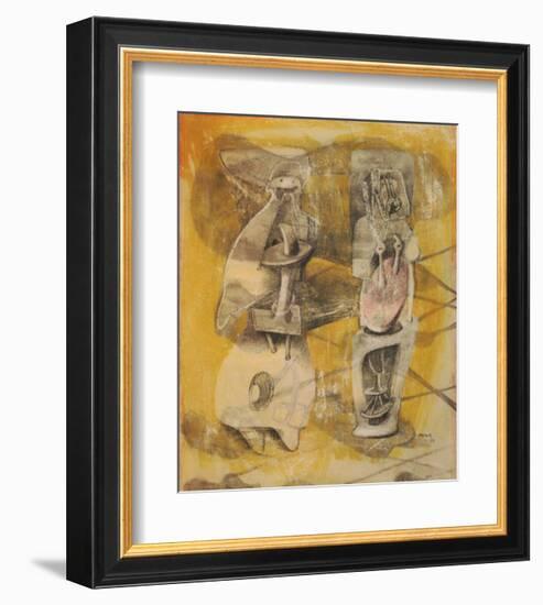 Drawing for Sculpture: Two Women, 1939-Henry Moore-Framed Giclee Print