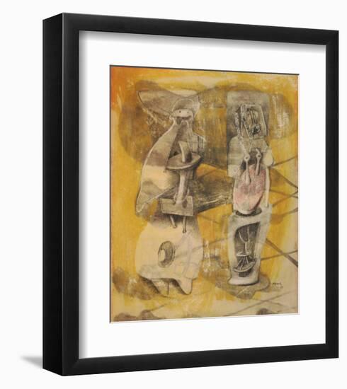 Drawing for Sculpture: Two Women, 1939-Henry Moore-Framed Giclee Print