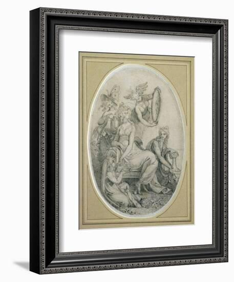 Drawing for the Frontispiece of 'The Botanic Garden', by Erasmus Darwin (1731-1802)-Henry Fuseli-Framed Giclee Print