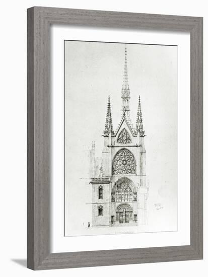 Drawing for the Restoration of the Chapel, Château De Pierrefonds, 1864-Eugene Emmanuel Viollet-le-Duc-Framed Giclee Print