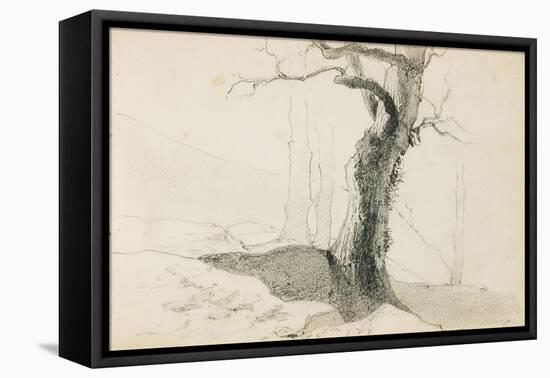 Drawing from an Album Titled 'The Basque Country', 1862-63-Odilon Redon-Framed Premier Image Canvas