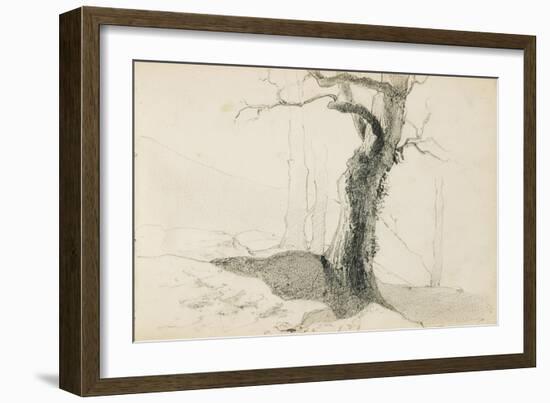 Drawing from an Album Titled 'The Basque Country', 1862-63-Odilon Redon-Framed Giclee Print