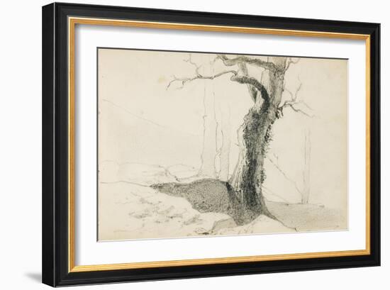 Drawing from an Album Titled 'The Basque Country', 1862-63-Odilon Redon-Framed Giclee Print