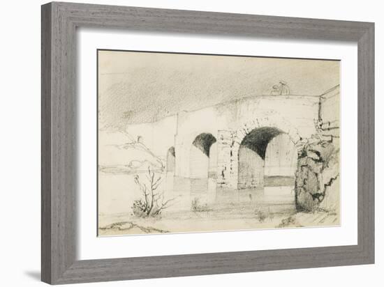 Drawing from an Album Titled 'The Basque Country', 1862-63-Odilon Redon-Framed Giclee Print