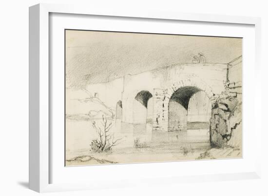 Drawing from an Album Titled 'The Basque Country', 1862-63-Odilon Redon-Framed Giclee Print